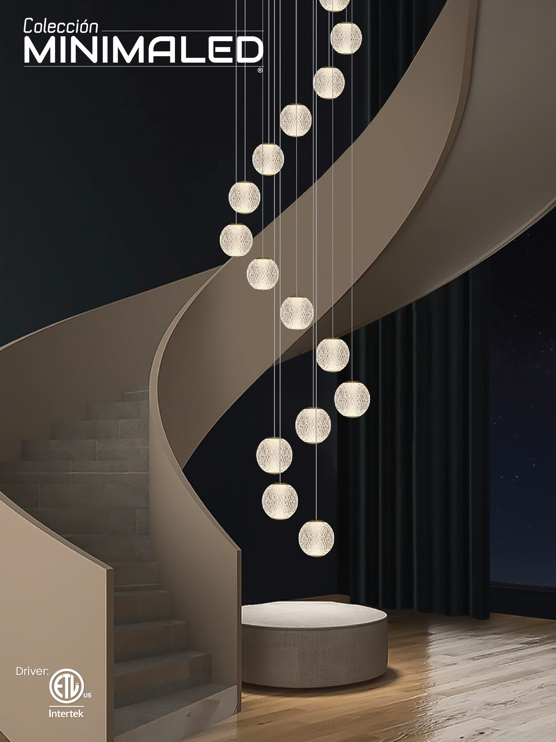 Lámpara colgante LED Minimaled Doble Altura